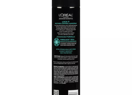 L'Oreal Advanced Hairstyle, Lock It Weather Control Hair Spray, Extra Strong Hold, 8.25 Ounce (Pack Of 12)