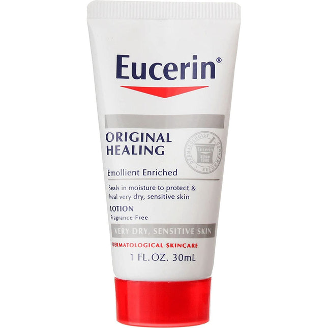 Eucerin Original Moisturizing Lotion, For Extremely Dry Skin, Emollient Enriched Lotion 1 Ounce (Pack Of 12)