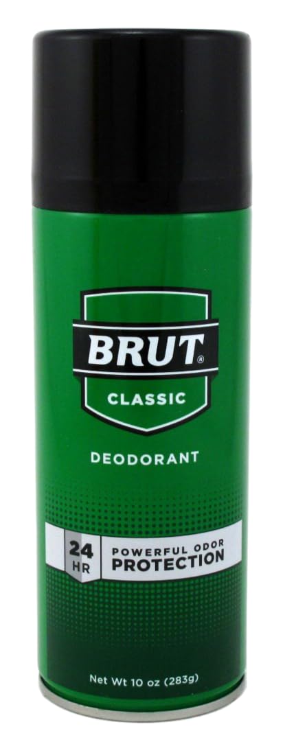 Brut Protection Trimax Original Fragrance Deodorant Spray, Classic Scent, Unisex, 10 Ounce (Pack Of 12)