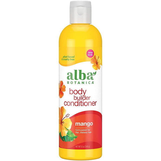 Alba Botanica Body Builder, Mango Natural Hawaiian, Hair Wash, Mango Moisturizing, Shampoo, 12 Ounce (Pack Of 1)