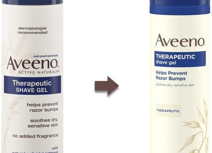 Aveeno Therapeutic Shave Gel with Oat and Vitamin E, 7 Oz (Pack Of 7)