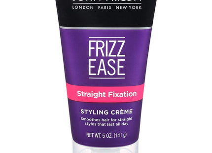 John Frieda Anti Frizz, Frizz Ease Straight Fixation Milk Protein + Almond Oil Styling Cream, Dry Hair, 5 fl oz (Pack Of 2)