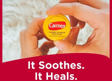 Carmex Original Lip Balm, for-Cold-Sores, Regular Jar, .25 Oz (Pack Of 6)