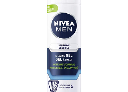 NIVEA MEN Shave Gel, Protects Sensitive Skin, VitaminE, Chamomile, Witch Hazel, 7 Ounce (Pack Of 2)