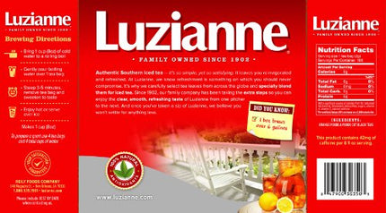 Luzianne Specially Blended for Iced Tea Bags, Clear & Refreshing Home Brewed, Unsweetened, 100-Count (Pack Of 4)