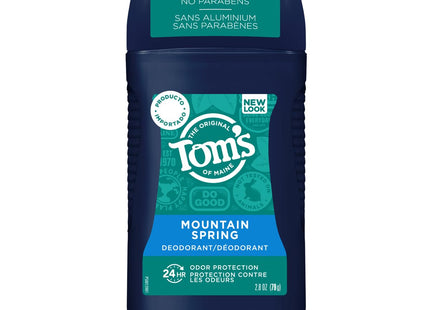 Tom's of Maine Long-Lasting, Aluminum-Free, Natural Deodorant, for Men, Mountain Spring, 2.8 Ounce (Pack Of 2)