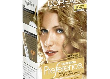 L'Oreal Paris Superior Preference Permanent Hair Color, 8G Golden Blonde (Pack Of 7)