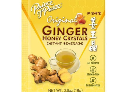 Prince Of Peace Original Ginger Honey Crystal Tea, Caffeine Free, 10 Count (Pack Of 6)