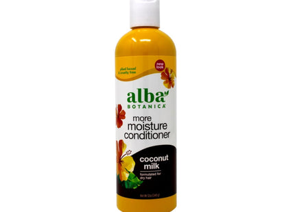 Alba Botanica More Moisture Conditioner Coconut Milk, Hawaiian Extra-Rich Hair Conditioner, 12 Fl Ounce (Pack Of 12)