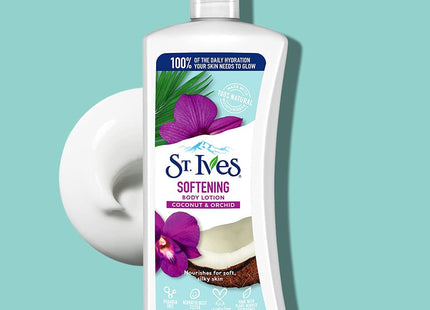 St. Ives Naturally Indulgent Body Lotion, Soft And Silky, Coconut Milk and Orchid Extract, 21 Ounce (Pack Of 24)