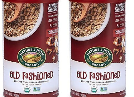 Nature’s Path Organic Old Fashioned Whole Grain Rolled Oats, Oven Toasted, Non-GMO, 18 Ounce (Pack Of 2)