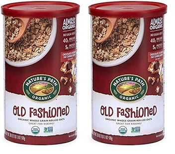 Nature’s Path Organic Old Fashioned Whole Grain Rolled Oats, Oven Toasted, Non-GMO, 18 Ounce (Pack Of 2)