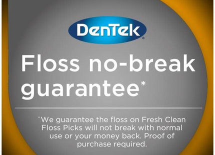 DenTek Complete Clean Easy Reach Floss Picks No Break & No Shred Floss 75 Count (Pack Of 12)