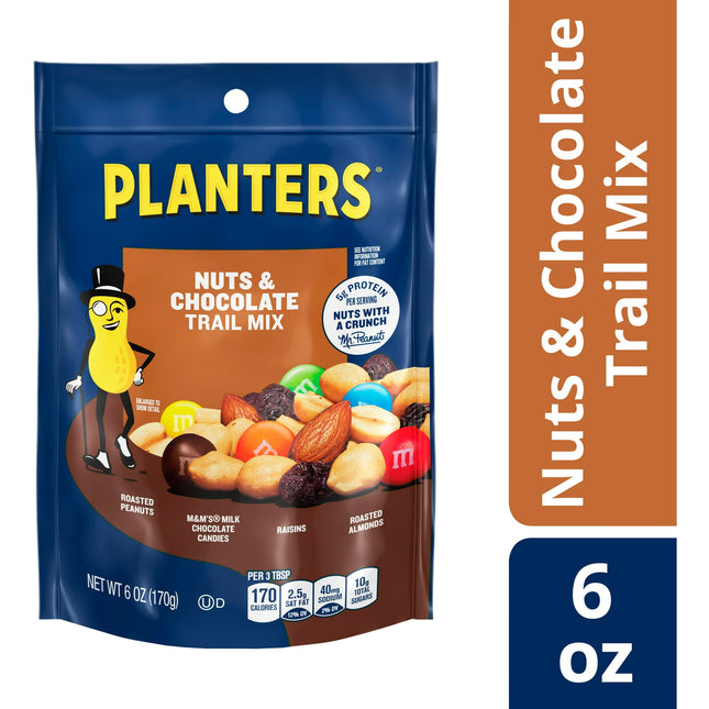 Planters Nuts And Chocolate, Trail Mix, 6 Ounce (Pack Of 6)