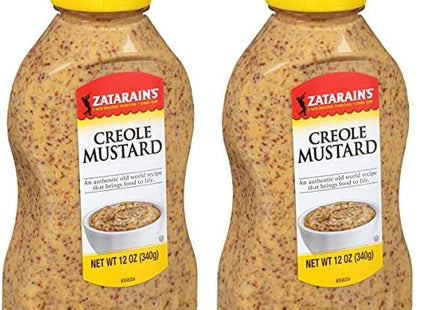 Zatarain's No Artificial Flavors Kosher Creole Mustard, Authentic Flavor, Marinades, And Dressings, Bottle, 12 Ounce (Pack Of 3)