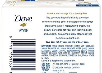 Dove Original White Moisturizer Cream Beauty Bars, Gentle for Soft Skin 3.17 Oz, 6 Bar Each (Pack Of 1)