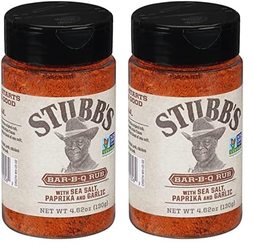 Stubb's All Purpose BBQ Barbecue Rub, With sea salt, paprika and garlic, 4.62 Ounce (Pack Of 2)