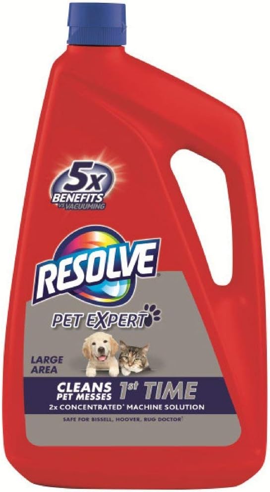 Resolve Jug Steam Concentrate Carpet Cleaner, Machine Solution For Steam Cleaning, Clean Scent, Red, 48 Fl Ounce (Pack Of 1)