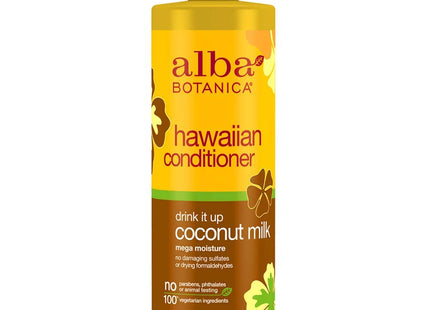 Alba Botanica More Moisture Conditioner Coconut Milk, Hawaiian Extra-Rich Hair Conditioner, 12 Fl Ounce (Pack Of 12)