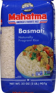 Mahatma Basmati White Rice, Naturally Fragrant Extra Long Grain Rice, Non-GMO, Gluten Free, 32 Ounce (Pack Of 12)