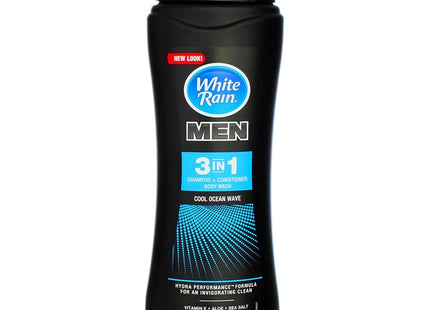 White Rain for Men 3 in 1,  Shampoo, Conditioner, Body Wash, Cool Ocean Wave, 16.9 Ounce (Pack Of 6)