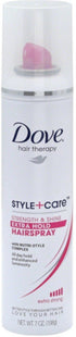 Dove Style Plus Care, Strength And Natural Shine, Frizz-proof, Extra Hold Aerosol Hairspray, 7 Ounce (Pack Of 8)