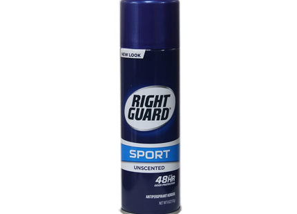 Right Guard Sport Antiperspirant Deodorant, 3D Odor Defense, Aerosol Spray, Unscented 6 Ounce (Pack Of 3)