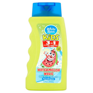 White Rain Kids 3in1 Zany Watermelon Shampoo, Conditioner and Body Wash 12 oz (Pack Of 12)