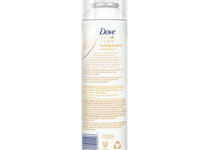 Dove Style+Care Strength & Shine, Hairspray Flexible Hold, Frizz Protect, Aerosol Can, 7 Ounce (Pack Of 3)