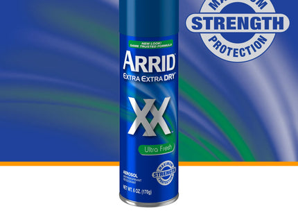 Arrid XX Extra Extra Dry, Ultra Clear, Antiperspirant Deodorant, Ultra Fresh, Aerosol Spray, 6 Ounce (Pack Of 10)