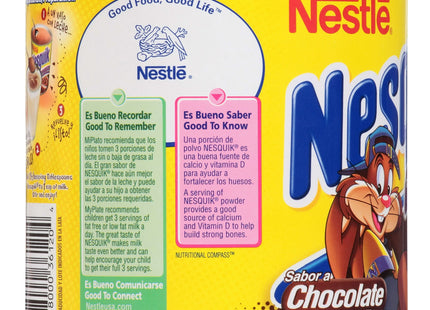 Nestle NESQUIK Chocolate Flavored Drink Mix Chocolate Powder, Fat Free, 14.1 Ounce (Pack Of 1)