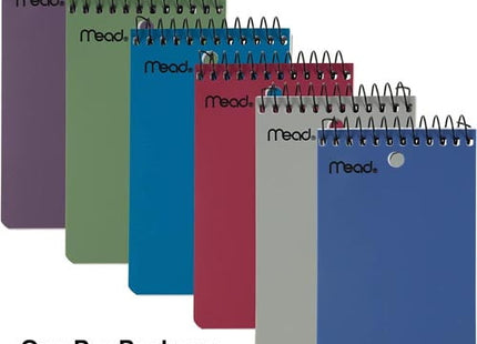 Mead (45602 ) Memo Book Poly Cover 3 x 5 inch, Colors may vary, Single Book 100 sheets (Pack Of 6)