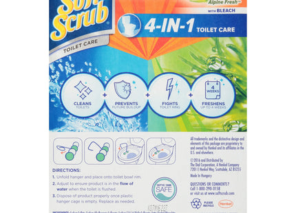 Soft Scrub 4-in-1 Toilet Care with Bleach, Alpine Fresh, 100 Gram 2CT (Pack Of 12)