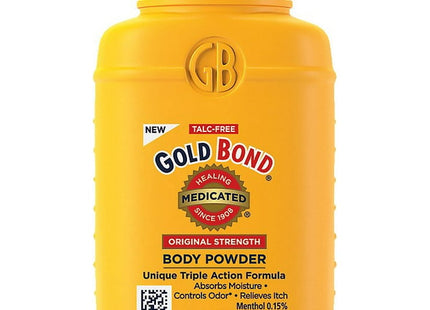 Gold Bond Medicated Original Strength Body Powder, Absorbs Odor-causing, Triple Action, Talc-Free, 1 Ounce (Pack Of 2)