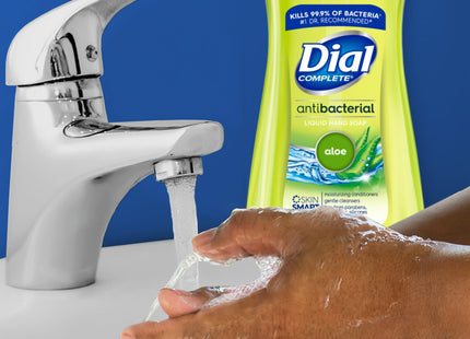 Dial Antibacterial Liquid Hand Soap, Soothing Aloe, With Moisturizer, Pump Bottle, 7.5 Ounce (Pack Of 10)