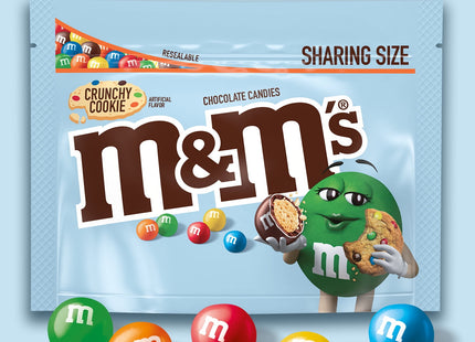 M&Ms Crunchy Cookie, Milk Chocolate Candy, Colorful Candy Shell, Sharing Size Resealable Bag, 7.4 Ounce (Pack Of 4)