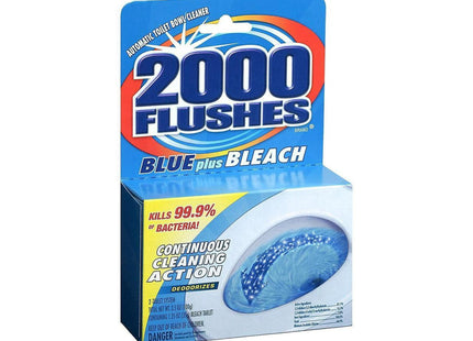 2000 Flushes Automatic Toilet Bowl Cleaner, Blue Plus Bleach 2ct (2 Pack)