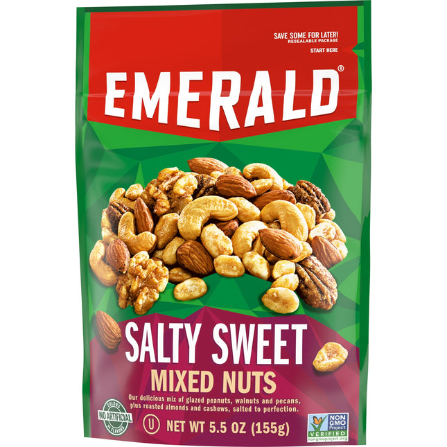 Emerald Nut, Original Mixed Nuts Sweet & Salty, Resealable Bag, 5.5 Ounces (Pack Of 1)