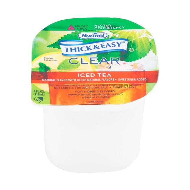 Hormel Thick & Easy Clear Thickened Iced Tea, Nectar Consistency, 4 Ounce (Pack Of 1)