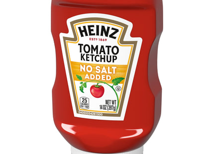 Heinz Thick & Rich Tomato Ketchup, With No Salt Added, Inverted Bottle 14 Ounce (Pack Of 12)