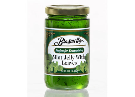 Braswell Jelly, Natural Essence, Natural mint flavor With Leaves, Jar, 10.5 Ounce (Pack Of 1)