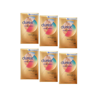 Durex Avanti Bare Real feel Non-Latex, Ultra Thin, Lubricated, Condom, 10 Count (Pack Of 6)