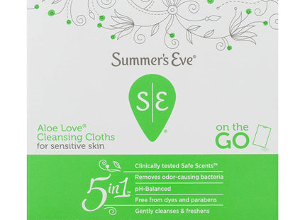 Summer’s Eve Aloe Love, Cleansing Cloths, Gentle Daily Feminine Wipes Removes, 16 Count (Pack Of 1)