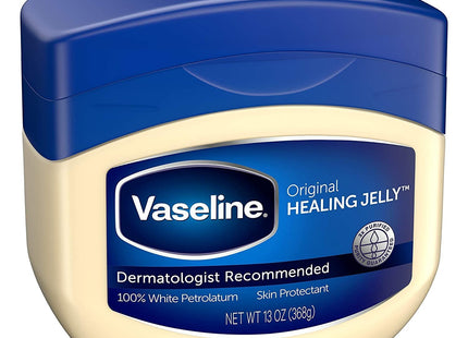 Vaseline Original Skin Protectant Healing, Petroleum Lubricating Jelly, Unisex, 13 Ounce (Pack Of 8)