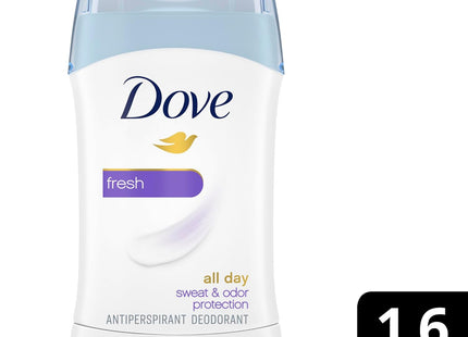 Dove Invisible Solid, Antiperspirant Deodorant Stick, All Day Protection. Fresh Scent, 1.6 Ounce (Pack Of 12)