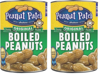 Peanut Patch Original Green Boiled Fresh Peanuts, Sugar-Free, 13.5 Ounce Can (Pack Of 2)