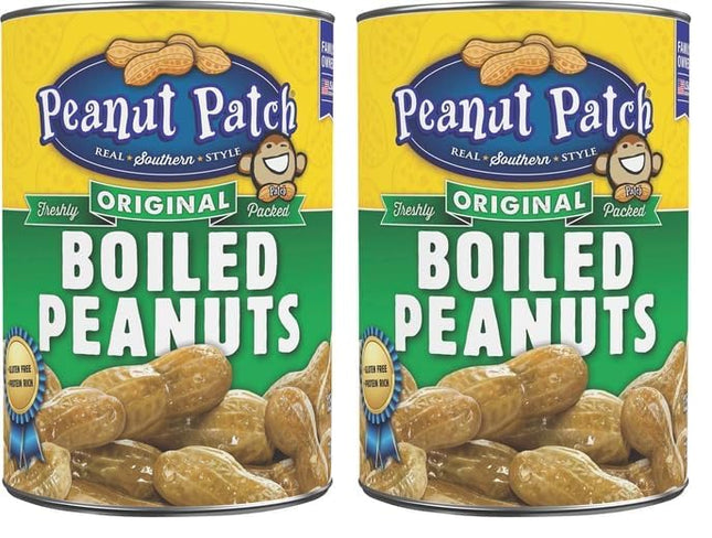 Peanut Patch Original Green Boiled Fresh Peanuts, Sugar-Free, 13.5 Ounce Can (Pack Of 2)