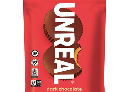 Unreal Dark Chocolate Peanut Butter Cups, Gluten Free, Fair Trade, Non-GMO, 4.2 Ounce (Pack Of 6)