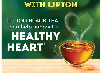 Lipton Naturally Smooth Taste, Black Tea Bags, Iced or Hot Tea, unsweetened, 8 ounce 100 Count (Pack Of 12)