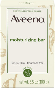 Aveeno Gentle Naturals Moisturizing Facial Cleansing Bar for Dry Skin, Fragrance Free, 3.5 Ounce (Pack Of 8)